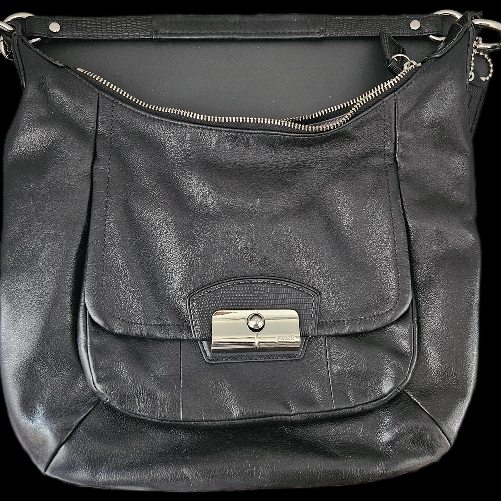 Coach Black Leather Shoulder Bag